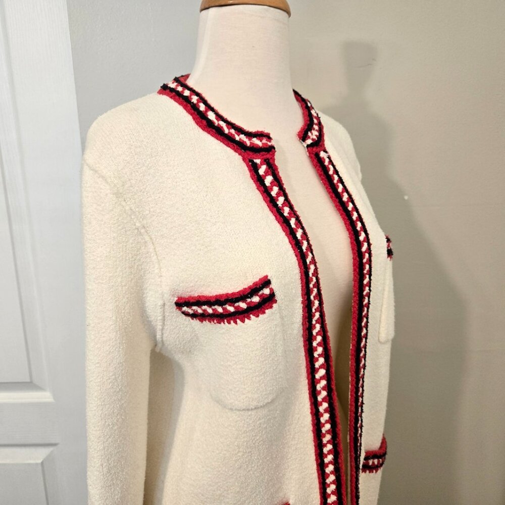 SANDRO Luce Chunky Open Front Cardigan Knit Jacket